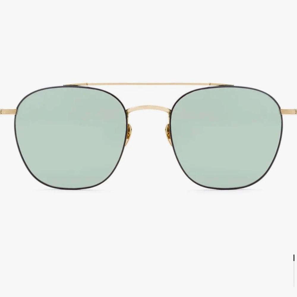 KREWE Earhart aviator in matte black + 24k titanium mirrored sunglasses